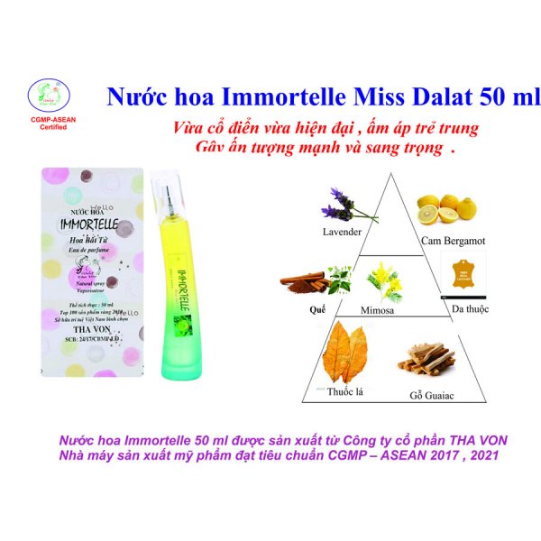 Nước Hoa Immortelle Miss Dalat 30 ml 