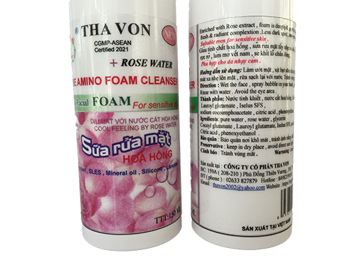 Sữa rửa mặt amino hoa hồng 150 ml